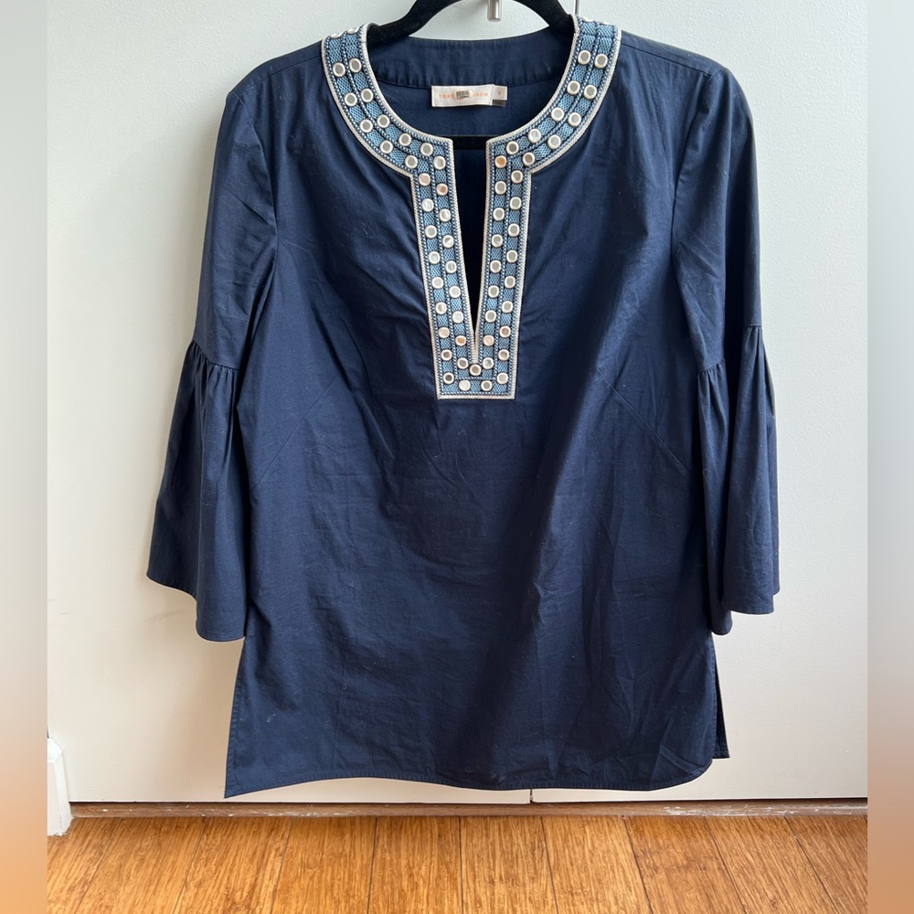 Tory Burch Navy Tunic, size 8